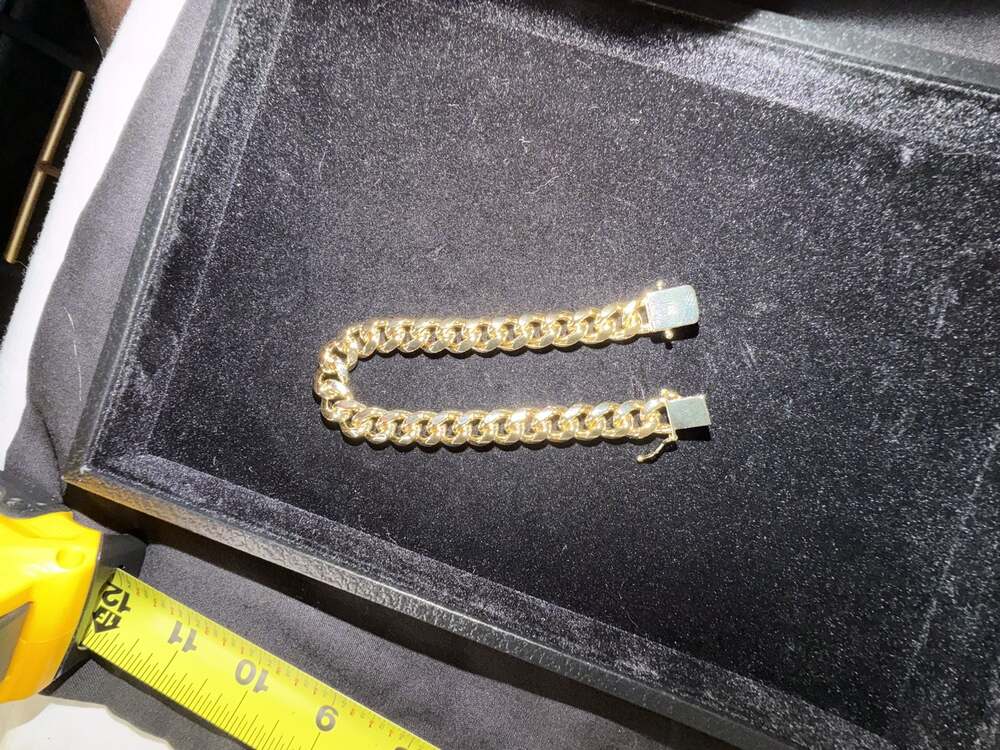14k Gold Plated 11mm Miami Cuban Link Bracelet 8.5 Inches